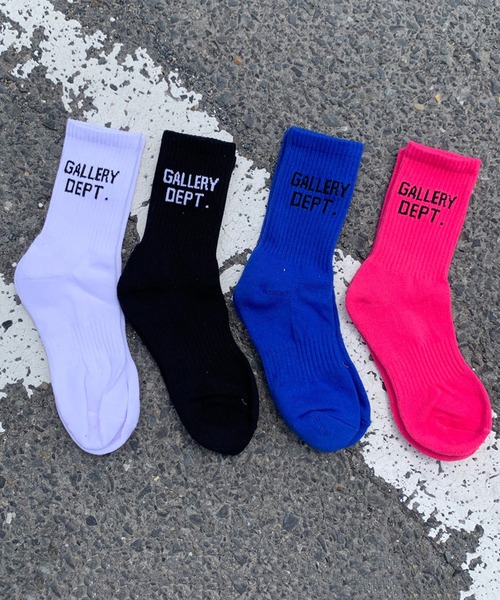 non-hedge(ノンヘッジ)の「2段ロゴソックス(ソックス/靴下・レディース・ブルー/ホワイト/ピンク/ブラック・F)」の5枚目の写真