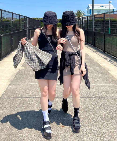 non-hedge(ノンヘッジ)の「2段ロゴソックス(ソックス/靴下・レディース・ブルー/ホワイト/ピンク/ブラック・F)」の8枚目の写真