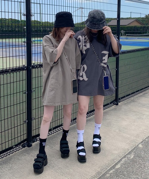 non-hedge(ノンヘッジ)の「2段ロゴソックス(ソックス/靴下・レディース・ブルー/ホワイト/ピンク/ブラック・F)」の9枚目の写真