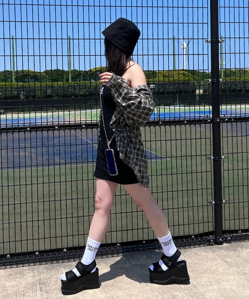 non-hedge(ノンヘッジ)の「2段ロゴソックス(ソックス/靴下・レディース・ブルー/ホワイト/ピンク/ブラック・F)」の12枚目の写真