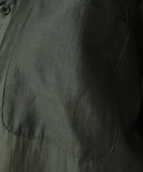 GALLEST（ギャレスト）の「シアークロップドシャツ（シャツ/ブラウス・レディース・ブラック/ダークグリーン/パープル系4・38）」の12枚目の写真