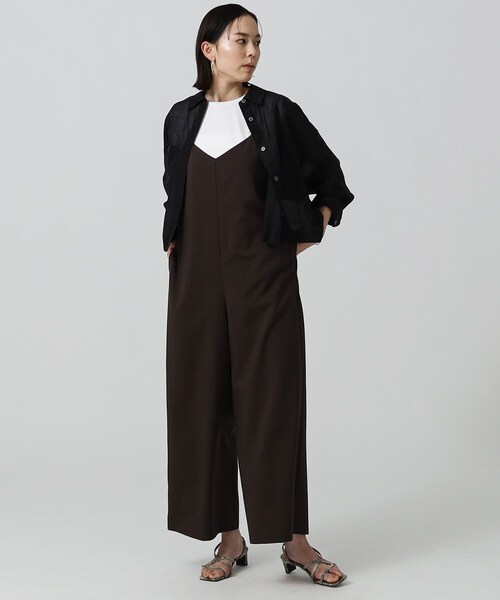 GALLEST（ギャレスト）の「シアークロップドシャツ（シャツ/ブラウス・レディース・ブラック/ダークグリーン/パープル系4・38）」の16枚目の写真