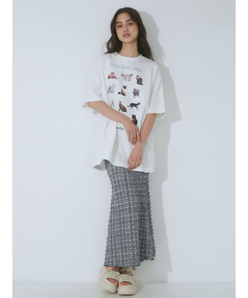 merry jenny（メリージェニー）の「We are CAT Tee（Tシャツ/カットソー・レディース・オフホワイト/ピンク/ブルー/チャコールグレー・FREE）」の9枚目の写真