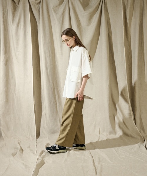 WETTEMPT(ウィテンプト)の「SAND WASH BIG POCKET SHIRT /サンドウォッシュビッグポケットシャツ(シャツ/ブラウス・メンズ・オフホワイト/サックスブルー・SMALL/MEDIUM/LARGE)」の7枚目の写真