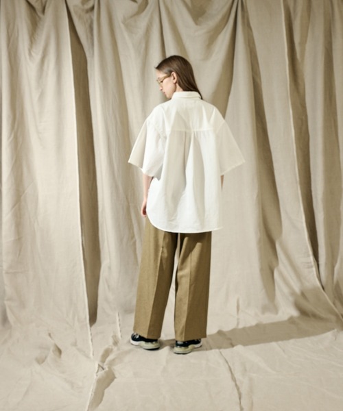 WETTEMPT(ウィテンプト)の「SAND WASH BIG POCKET SHIRT /サンドウォッシュビッグポケットシャツ(シャツ/ブラウス・メンズ・オフホワイト/サックスブルー・SMALL/MEDIUM/LARGE)」の11枚目の写真