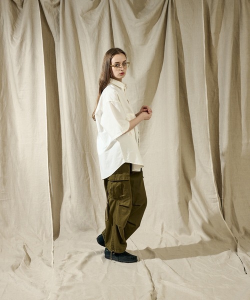 WETTEMPT(ウィテンプト)の「SAND WASH BIG POCKET SHIRT /サンドウォッシュビッグポケットシャツ(シャツ/ブラウス・メンズ・オフホワイト/サックスブルー・SMALL/MEDIUM/LARGE)」の12枚目の写真