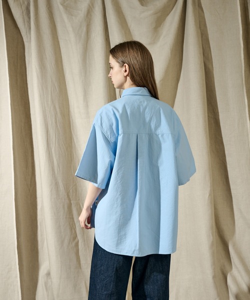 WETTEMPT(ウィテンプト)の「SAND WASH BIG POCKET SHIRT /サンドウォッシュビッグポケットシャツ(シャツ/ブラウス・メンズ・オフホワイト/サックスブルー・SMALL/MEDIUM/LARGE)」の13枚目の写真