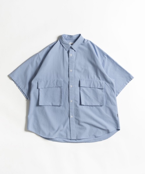 WETTEMPT(ウィテンプト)の「SAND WASH BIG POCKET SHIRT /サンドウォッシュビッグポケットシャツ(シャツ/ブラウス・メンズ・オフホワイト/サックスブルー・SMALL/MEDIUM/LARGE)」の5枚目の写真