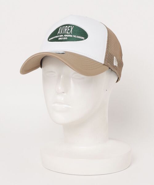 AVIREX（アヴィレックス）の「《NEW ERA/ニューエラ》WAPPEN MESH CAP / ワッペン メッシュキャップ / AVIREX / アヴィレックス（キャップ・レディース・ベージュ/その他2/ブラック系その他/ブラック・F）」の3枚目の写真