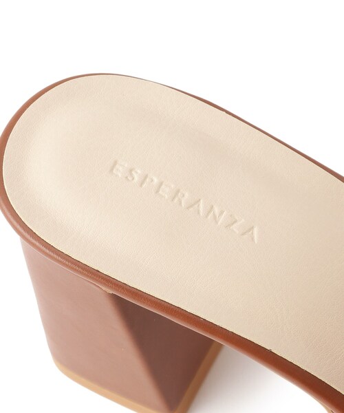 ESPERANZA(エスペランサ)の「◆チェーン付きブロックヒールミュールサンダル(サンダル・レディース・ブラック/キャメル・LL/M/S/L)」の16枚目の写真