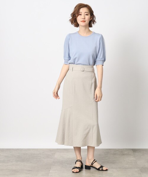 grove(グローブ)の「◆上品フェミニンな袖チュールニットプルオーバー(ニット/セーター・レディース・ブラック/ダークブラウン/ブルー/アイボリー・02/03/04/01/05)」の10枚目の写真