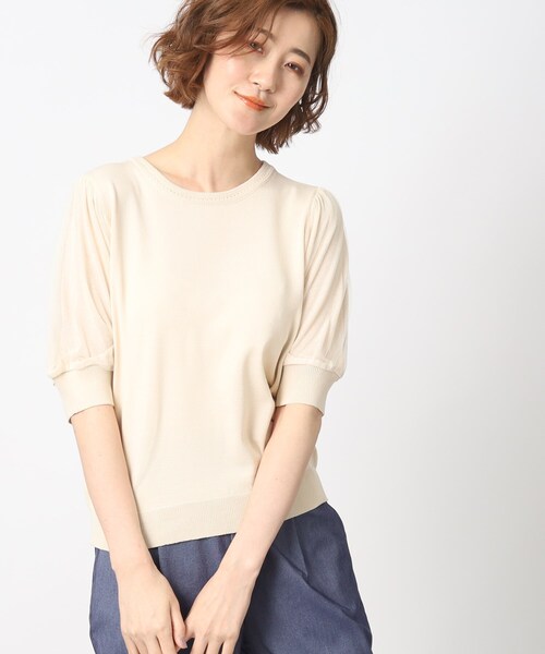 grove(グローブ)の「◆上品フェミニンな袖チュールニットプルオーバー(ニット/セーター・レディース・ブラック/ダークブラウン/ブルー/アイボリー・02/03/04/01/05)」の20枚目の写真
