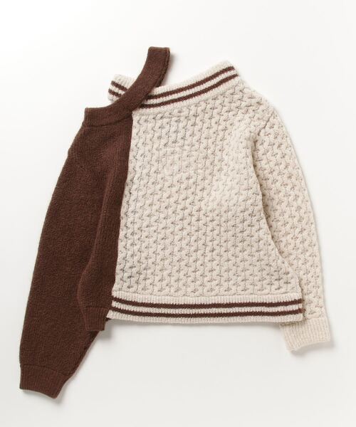 Maison MIHARA YASUHIRO(メゾンミハラヤスヒロ)の「Combined Pullover Knit(ニット/セーター・レディース・ベージュ・FREE)」の2枚目の写真