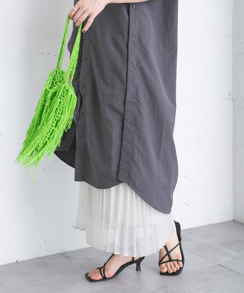 KBF（ケイビーエフ）の「グリッタープリーツスカート（スカート・レディース・ブラック/オフホワイト/グレー・ONE）」の6枚目の写真