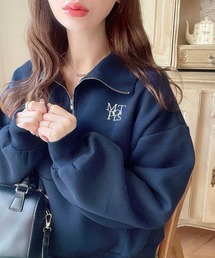 新品未使用タグ付きdoudouハーフジップスウェット　ネイビー DouDou tシャツ 「新色追加」「インフルエンサー OKOCHI企画
