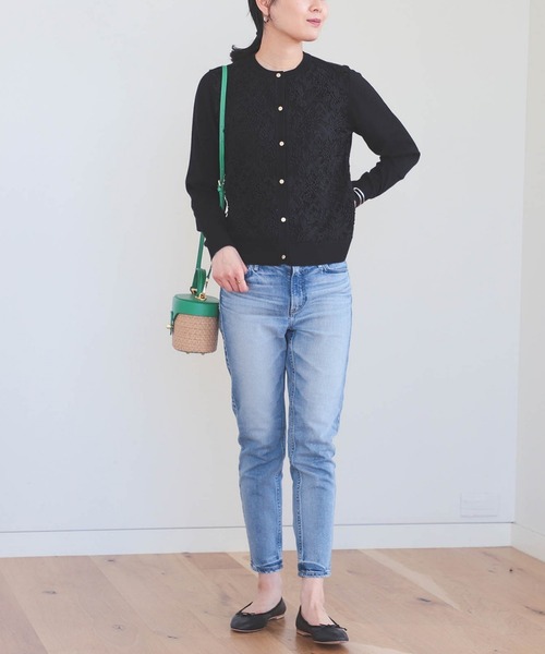 BEAMS HEART(ビームスハート)の「フロントレース ニットカーディガン(手洗い可能)(カーディガン/ボレロ・レディース・ホワイト系その他5/ブラック/ブラウン系その他4・FREE)」の10枚目の写真