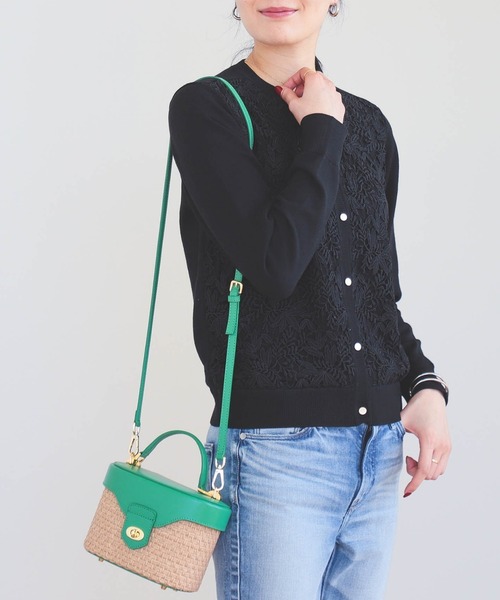 BEAMS HEART(ビームスハート)の「フロントレース ニットカーディガン(手洗い可能)(カーディガン/ボレロ・レディース・ホワイト系その他5/ブラック/ブラウン系その他4・FREE)」の6枚目の写真