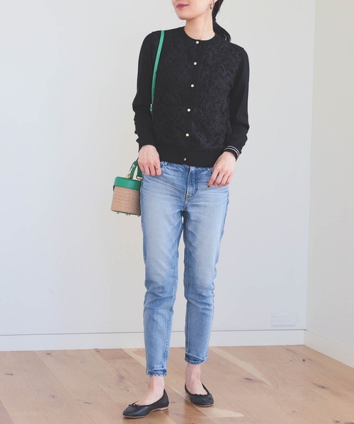 BEAMS HEART(ビームスハート)の「フロントレース ニットカーディガン(手洗い可能)(カーディガン/ボレロ・レディース・ホワイト系その他5/ブラック/ブラウン系その他4・FREE)」の9枚目の写真