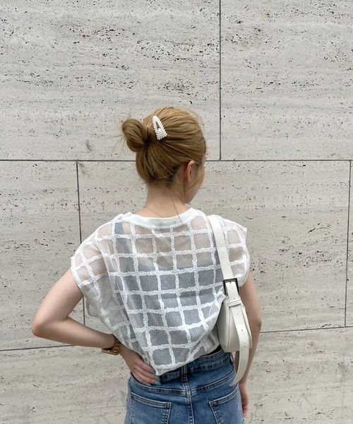 SPIGA（スピーガ）の「格子柄ｽｶｼTOPS（その他トップス・レディース・ホワイト・FREE）」の10枚目の写真