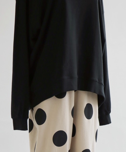 antiqua(アンティカ)の「綿100%ドット柄ルームウェア(ルームウェア/パジャマ・レディース・ブラック・FREE)」の5枚目の写真