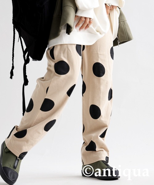 antiqua(アンティカ)の「綿100%ドット柄ルームウェア(ルームウェア/パジャマ・レディース・ブラック・FREE)」の13枚目の写真