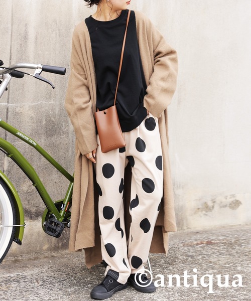 antiqua(アンティカ)の「綿100%ドット柄ルームウェア(ルームウェア/パジャマ・レディース・ブラック・FREE)」の10枚目の写真