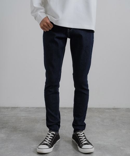 Rocky Monroe(ロッキーモンロー)の「スーパーストレッチ スキニーデニムパンツ(デニムパンツ・メンズ・ライトブラック/ブラック/ライトブルー/インディゴブルー/ライトインディゴブルー・LL/M/L)」の2枚目の写真