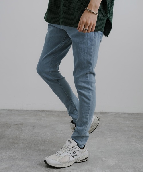 Rocky Monroe(ロッキーモンロー)の「スーパーストレッチ スキニーデニムパンツ(デニムパンツ・メンズ・ライトブラック/ブラック/ライトブルー/インディゴブルー/ライトインディゴブルー・LL/M/L)」の4枚目の写真