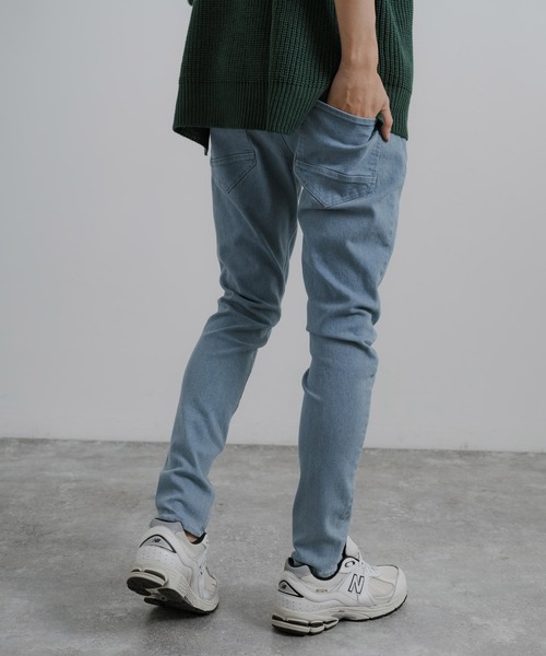 Rocky Monroe(ロッキーモンロー)の「スーパーストレッチ スキニーデニムパンツ(デニムパンツ・メンズ・ライトブラック/ブラック/ライトブルー/インディゴブルー/ライトインディゴブルー・LL/M/L)」の11枚目の写真