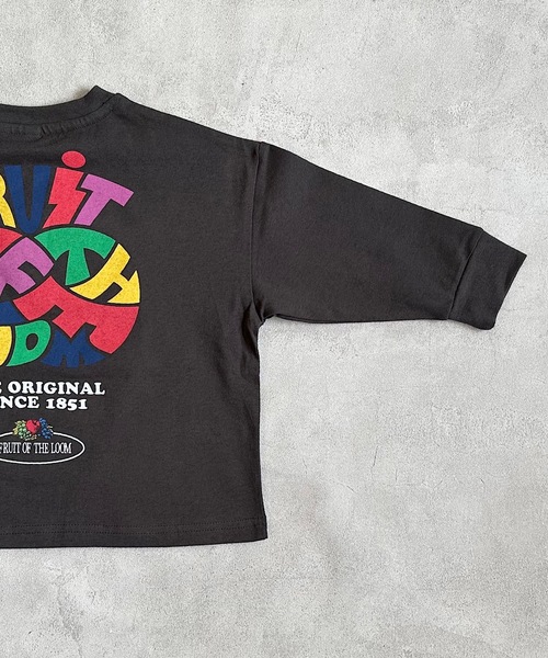 FRUIT OF THE LOOM(フルーツオブザルーム)の「【FRUIT OF THE LOOM】プリントロンT(80~160cm)(Tシャツ/カットソー・キッズ・チャコール/ライム/杢グレー・90/100/110/120/130/140/150/160/80/95)」の5枚目の写真