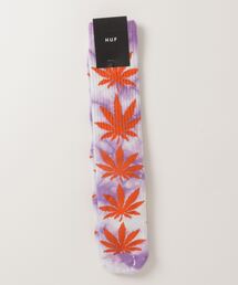 HUF（ハフ）の「【HUF】ハフ BLEACH DYE PLANTLIFE SOCK クルーソックス 靴下 SK00758（ソックス/靴下）」