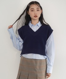 one after another NICE CLAUP | シャツ×ニットベストセット(ベスト)