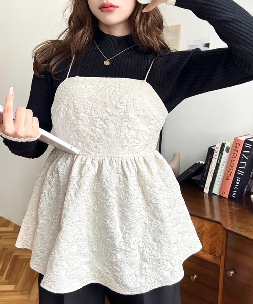 美品☆2024SSドゥロワー フラワージャガードキャミソール Flower Jacquard Camisole｜フラワージャガードキャミソール – MARTE