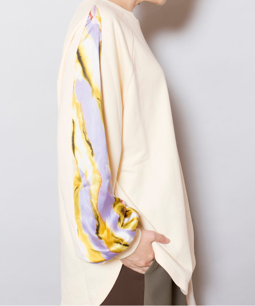 OSMOSIS（オズモーシス）の「【WEB限定アイテム】切替ｽﾘｰﾌﾞﾌﾟﾙｵｰﾊﾞｰ（Tシャツ/カットソー・レディース・ブラック/アイボリー・ONE SIZE）」の19枚目の写真