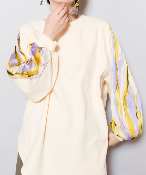 OSMOSIS（オズモーシス）の「【WEB限定アイテム】切替ｽﾘｰﾌﾞﾌﾟﾙｵｰﾊﾞｰ（Tシャツ/カットソー・レディース・ブラック/アイボリー・ONE SIZE）」の20枚目の写真