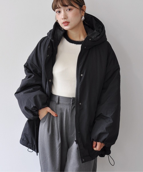 【セール】オーバーサイズ中綿ナイロンモンスターパーカー（ダウンジャケット/コート）｜Meli rich（メリーリッチ）