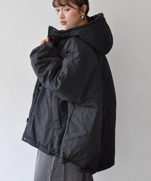 【セール】オーバーサイズ中綿ナイロンモンスターパーカー（ダウンジャケット/コート）｜Meli rich（メリーリッチ）