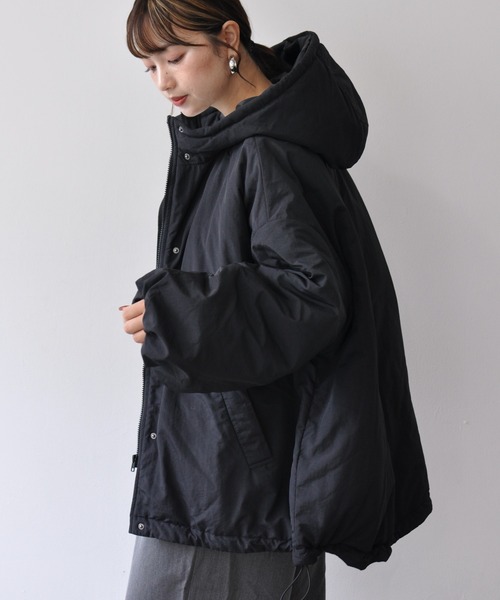 【セール】オーバーサイズ中綿ナイロンモンスターパーカー（ダウンジャケット/コート）｜Meli rich（メリーリッチ）