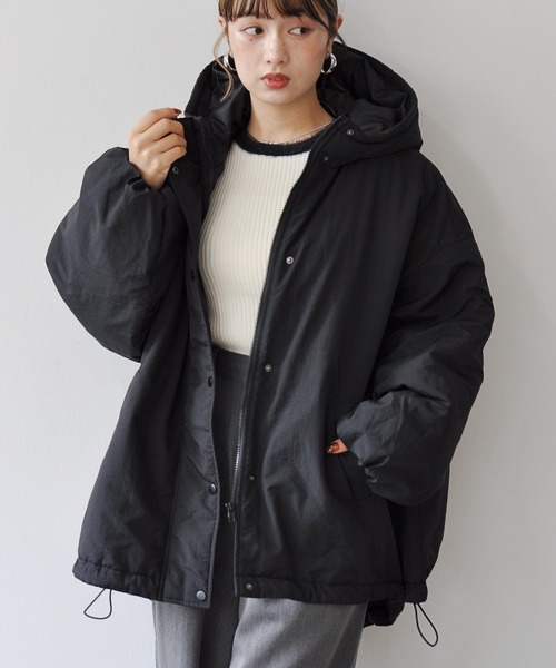 【セール】オーバーサイズ中綿ナイロンモンスターパーカー（ダウンジャケット/コート）｜Meli rich（メリーリッチ）