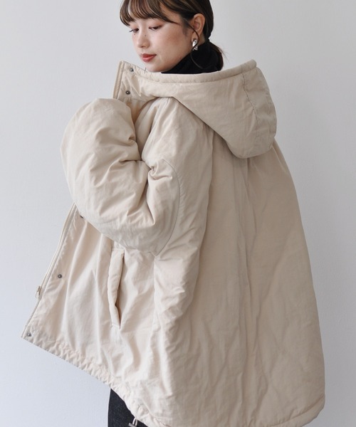 【セール】オーバーサイズ中綿ナイロンモンスターパーカー（ダウンジャケット/コート）｜Meli rich（メリーリッチ）