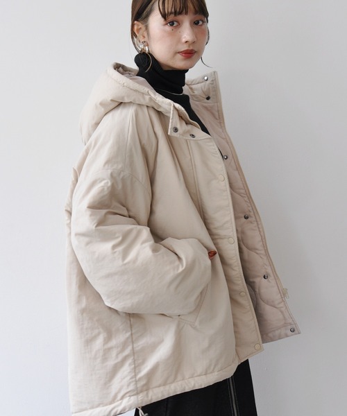 【セール】オーバーサイズ中綿ナイロンモンスターパーカー（ダウンジャケット/コート）｜Meli rich（メリーリッチ）