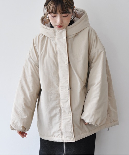 【セール】オーバーサイズ中綿ナイロンモンスターパーカー（ダウンジャケット/コート）｜Meli rich（メリーリッチ）