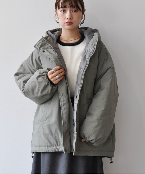 【セール】オーバーサイズ中綿ナイロンモンスターパーカー（ダウンジャケット/コート）｜Meli rich（メリーリッチ）