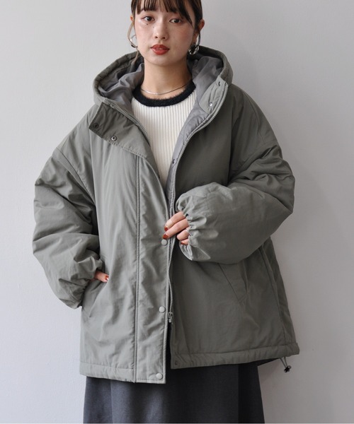 【セール】オーバーサイズ中綿ナイロンモンスターパーカー（ダウンジャケット/コート）｜Meli rich（メリーリッチ）