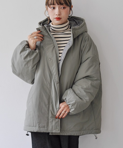 【セール】オーバーサイズ中綿ナイロンモンスターパーカー（ダウンジャケット/コート）｜Meli rich（メリーリッチ）