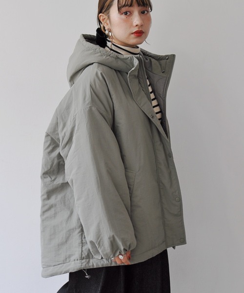 【セール】オーバーサイズ中綿ナイロンモンスターパーカー（ダウンジャケット/コート）｜Meli rich（メリーリッチ）