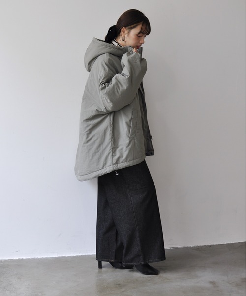 【セール】オーバーサイズ中綿ナイロンモンスターパーカー（ダウンジャケット/コート）｜Meli rich（メリーリッチ）