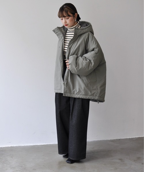 【セール】オーバーサイズ中綿ナイロンモンスターパーカー（ダウンジャケット/コート）｜Meli rich（メリーリッチ）