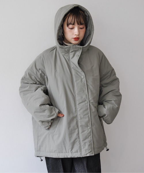 【セール】オーバーサイズ中綿ナイロンモンスターパーカー（ダウンジャケット/コート）｜Meli rich（メリーリッチ）