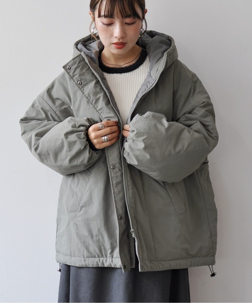 【セール】オーバーサイズ中綿ナイロンモンスターパーカー（ダウンジャケット/コート）｜Meli rich（メリーリッチ）